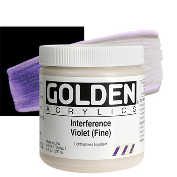 GOLDEN Heavy Body Acrylics - Interference Violet, 8oz Jar