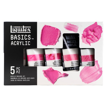 Liquitex Basics Acrylic Mediums - Introductory Set of 5, 75ml