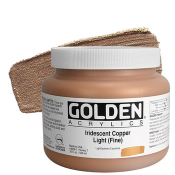 GOLDEN Heavy Body Acrylics - Iridescent Copper Light, 32oz Jar