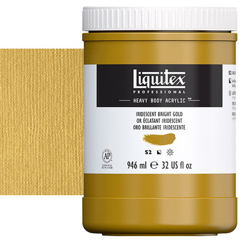 Liquitex Heavy Body Acrylic - Iridescent Bright Gold , 32oz Jar