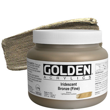GOLDEN Heavy Body Acrylics - Iridescent Bronze, 32oz Jar