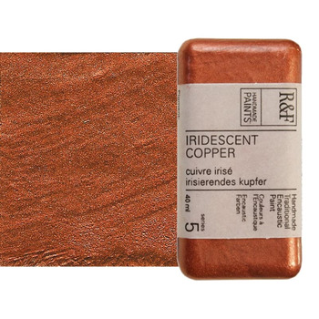 R&F Encaustic Handmade Paint 40 ml Block - Iridescent Copper