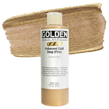 GOLDEN Fluid Acrylics Iridescent Gold Deep (Fine) 8 oz