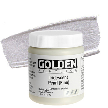 GOLDEN Heavy Body Acrylics - Iridescent Pearl, 4oz Jar