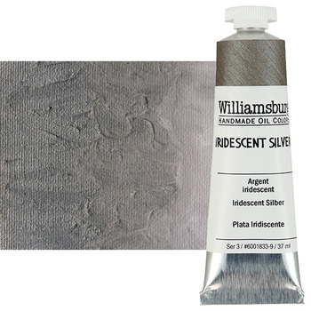 Williamsburg Handmade Oil Paint - Iridescent Silver, 37ml Tube
