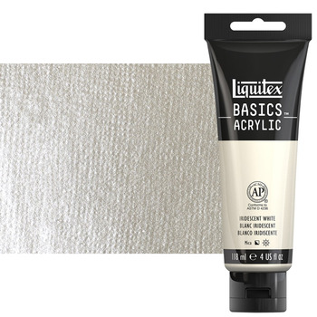Liquitex Basics Acrylic Paint - Iridescent White, 4oz Tube