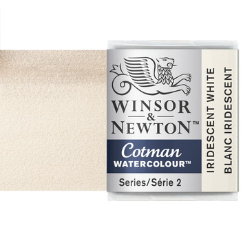 Winsor Newton Cotman Watercolor - Iridescent White, Half Pan