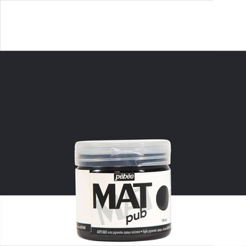 Pebeo Acrylic Mat Pub - Ivory Black, 140ml