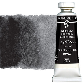 Grumbacher Finest Artists' Watercolor 14 ml Tube - Ivory Black