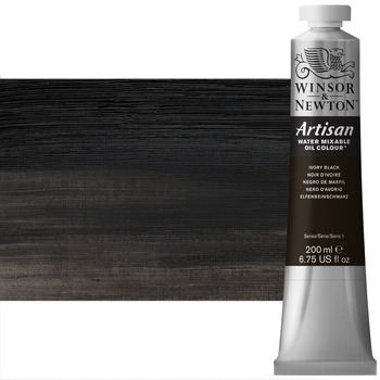 Winsor & Newton Artisan Water Mixable Oil Color - Ivory Black, 200ml Tube