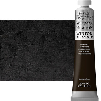 Winton Oil Color - Ivory Black, 200ml Tube