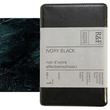 R&F Encaustic Handmade Paint 333 ml Block - Ivory Black