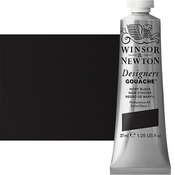 Winsor & Newton Designers Gouache 37ml Tube - Ivory Black