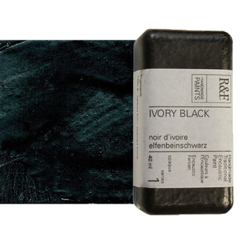 R&F Encaustic Handmade Paint 40 ml Block - Ivory Black