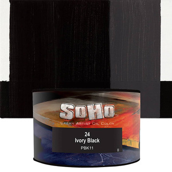 Soho Artist Oil Color Ivory Black, 430ml Can