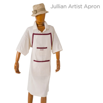 Jullian Artist Apron,Cotton Canvas Washable