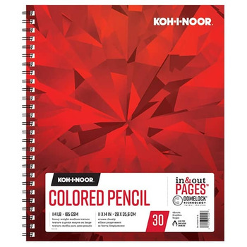 Koh-I-Noor 114lb Color Pencil Pad 11x14in-30 Sheet Spiral In/Out