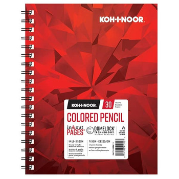 Koh-I-Noor 114lb Color Pencil Pad 7x10in-30 Sheet Spiral In/Out