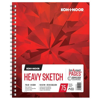 Koh-I-Noor 70lb Sketch Pad 9x12in-75 Sheet Spiral In/Out