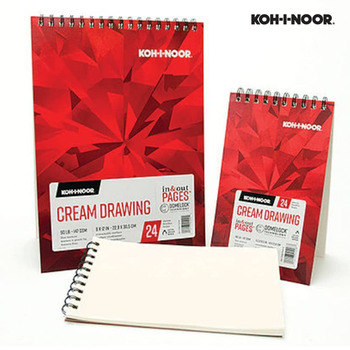 Koh-I-Noor Cream & Black Drawing Dual Wire Bound Pads