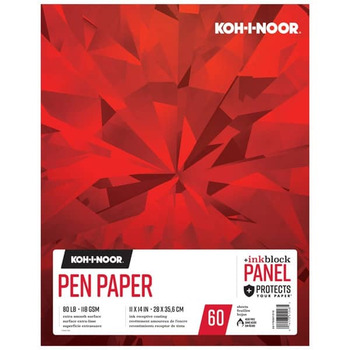 Koh-I-Noor 80lb Pen Paper Ink Block Panel Pad 11x14in-60 Sheet