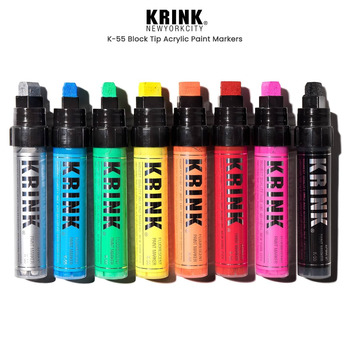 Krink K-55 Acrylic Paint Block Tip Markers & Sets
