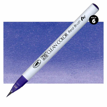 Kuretake Zig Clean Color Brush Marker Violet (Box of 6)