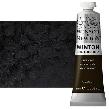 Winton Oil Color - Lamp Black, 37ml Tube