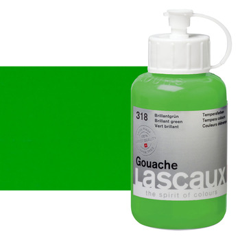 Lascaux Acrylic Gouache Paint Brilliant Green 85 ml Bottle