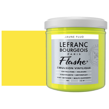 Lefranc & Bourgeois Flashe Vinyl Paint - Fluorescent Yellow, 125 ml Jar