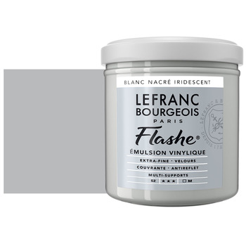 Lefranc & Bourgeois Flashe Vinyl Paint - Iridescent Pearl White, 125 ml Jar