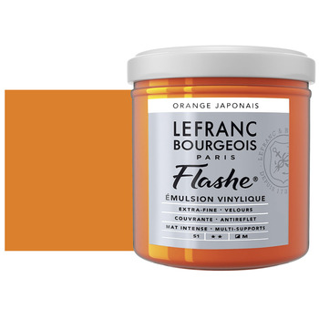 Lefranc & Bourgeois Flashe Vinyl Paint - Japanese Orange, 125 ml Jar