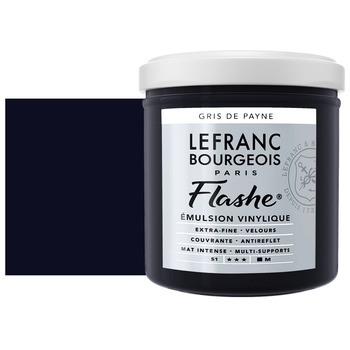 Lefranc & Bourgeois Flashe Vinyl Paint - Paynes Grey, 125 ml Jar