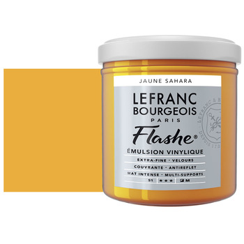 Lefranc & Bourgeois Flashe Vinyl Paint - Sahara Yellow, 125 ml Jar