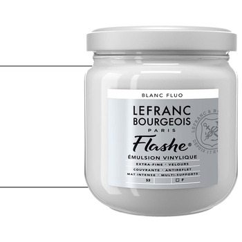 Lefranc & Bourgeois Flashe Vinyl Paint - Fluorescent White, 400 ml Jar