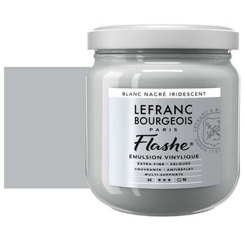 Lefranc & Bourgeois Flashe Vinyl Paint - Iridescent Pearl White, 400 ml Jar