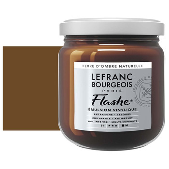 Lefranc & Bourgeois Flashe Vinyl Paint - Raw Umber, 400 ml Jar