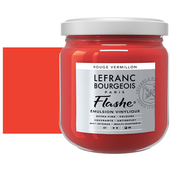 Lefranc & Bourgeois Flashe Vinyl Paint - Vermilion Red, 400 ml Jar