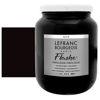 Lefranc & Bourgeois Flashe Vinyl Paint - Black, 750 ml Jar