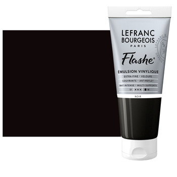 Lefranc & Bourgeois Flashe Vinyl Paint - Black, 80ml Tube