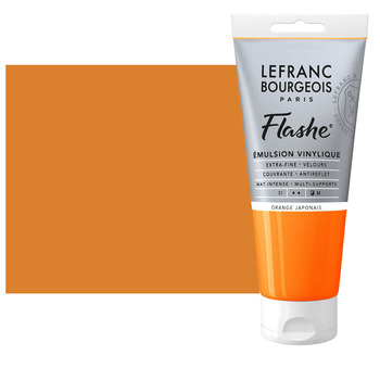 Lefranc & Bourgeois Flashe Vinyl Paint - Japanese Orange, 80ml Tube