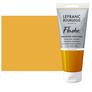 Lefranc & Bourgeois Flashe Vinyl Paint - Sahara Yellow, 80ml Tube