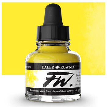 Daler-Rowney F.W. Acrylic Ink 1oz - Lemon Yellow