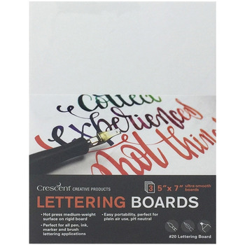 3-Pack Crescent #20 Lettering Board Hot Press 5X7