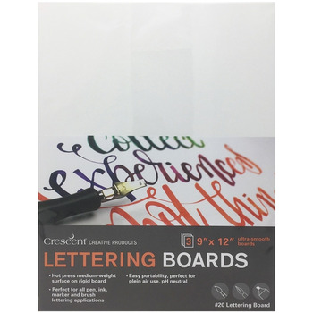 3-Pack Crescent #20 Lettering Board Hot Press 9X12