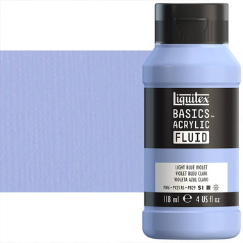 Liquitex BASICS Acrylic Fluid - Light Blue Violet, 4oz Bottle