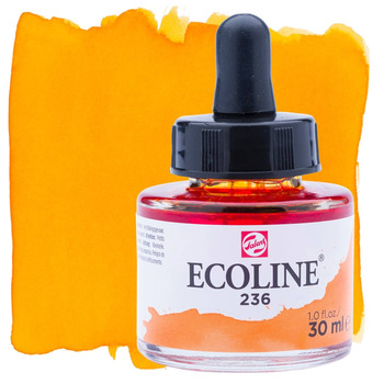 Ecoline Liquid Watercolor, Light Orange 30ml Pipette Jar