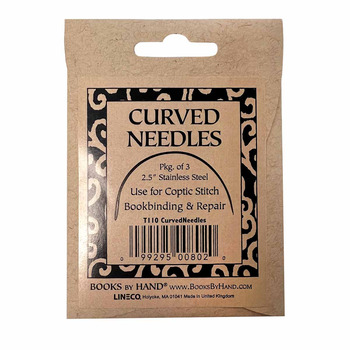 Books by Hand Curved Book Binders Needles 2.5" Pack of 3