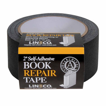 Lineco Book Cloth Repair Tape 2"x15yd Roll, Black