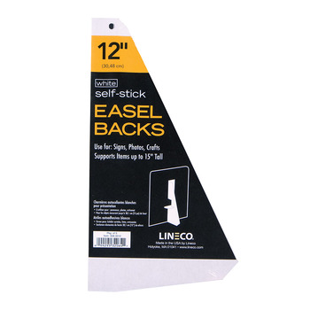 Lineco Self-Stick 12" Easel Back Pack of 5 - White